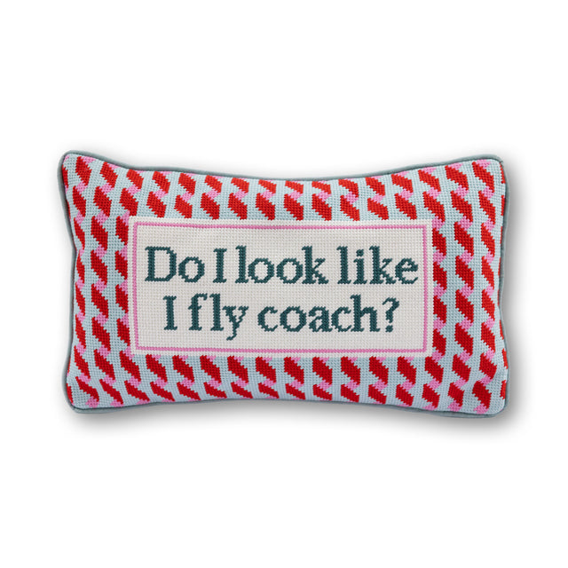 Fly Coach Needlepoint Pillow - Furbish Studio