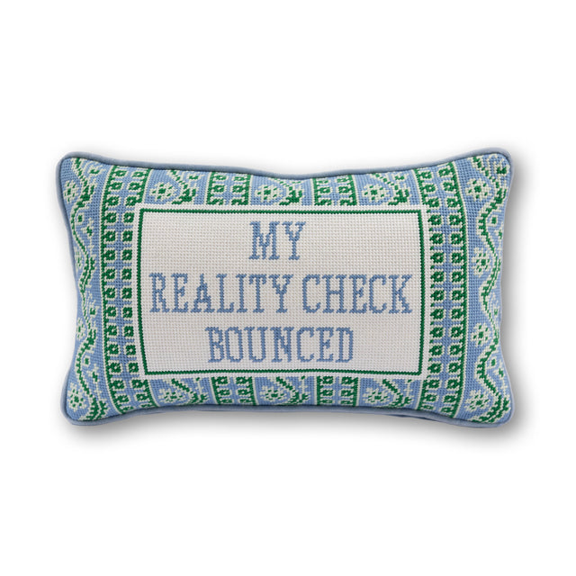 Reality Check Needlepoint Pillow - Furbish Studio