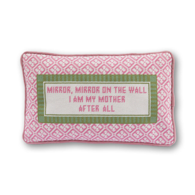Mirror Mirror Needlepoint Pillow - Furbish Studio