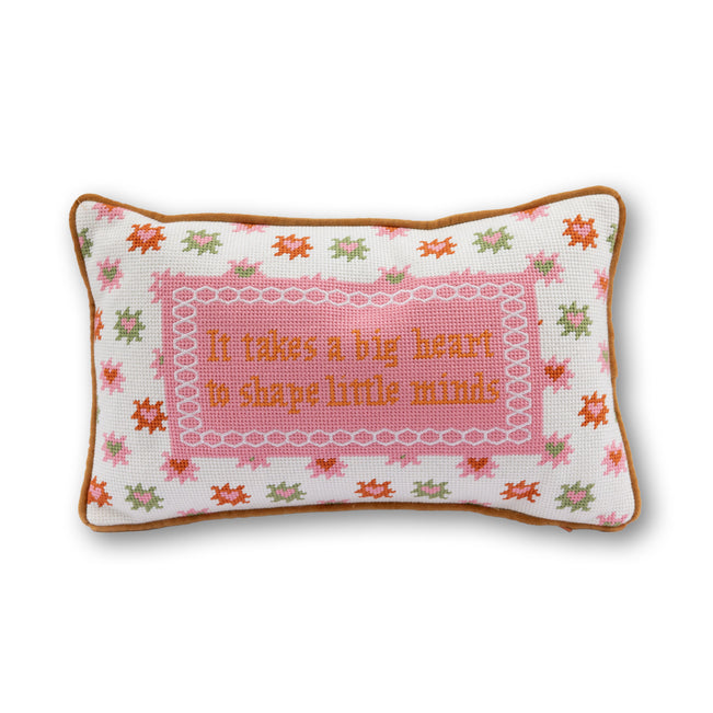Big Heart Needlepoint Pillow - Furbish Studio