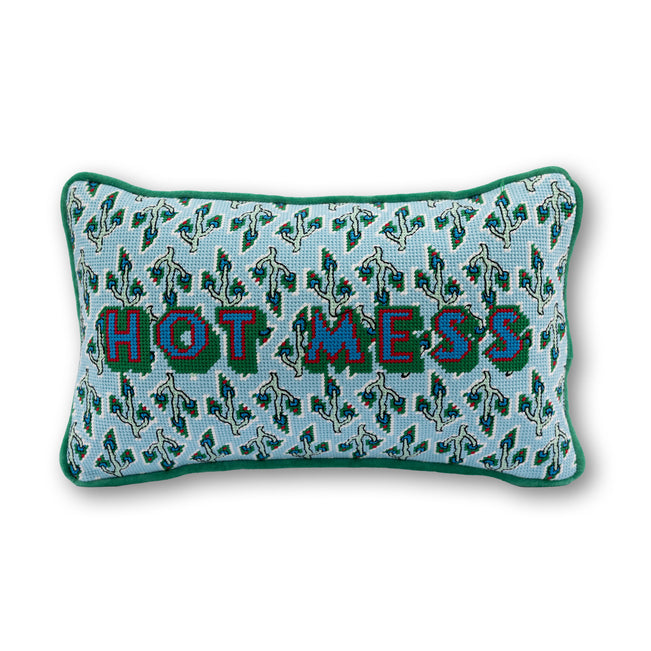 Hot Mess Needlepoint Pillow - Furbish Studio