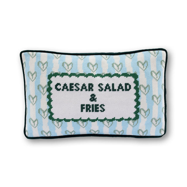 Girl Dinner Needlepoint Pillow - Furbish Studio