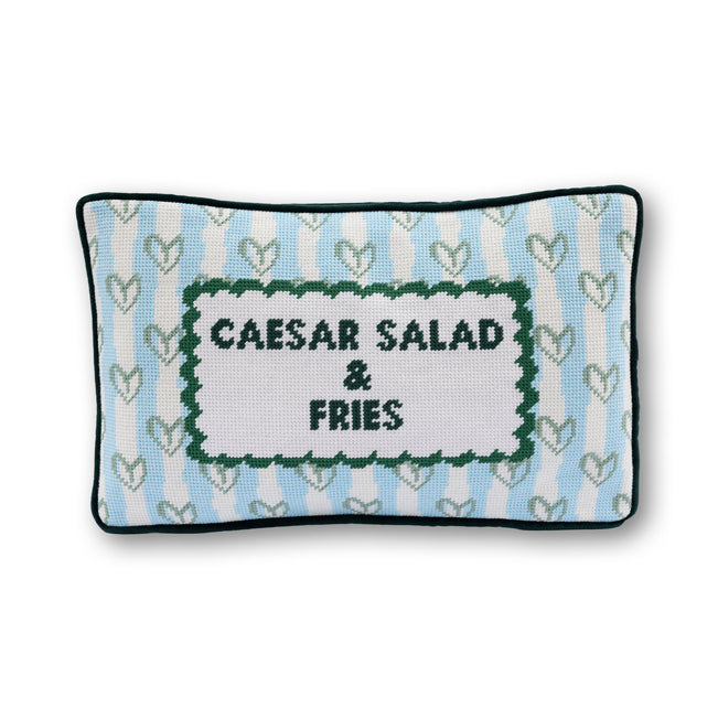 Girl Dinner Needlepoint Pillow - Furbish Studio