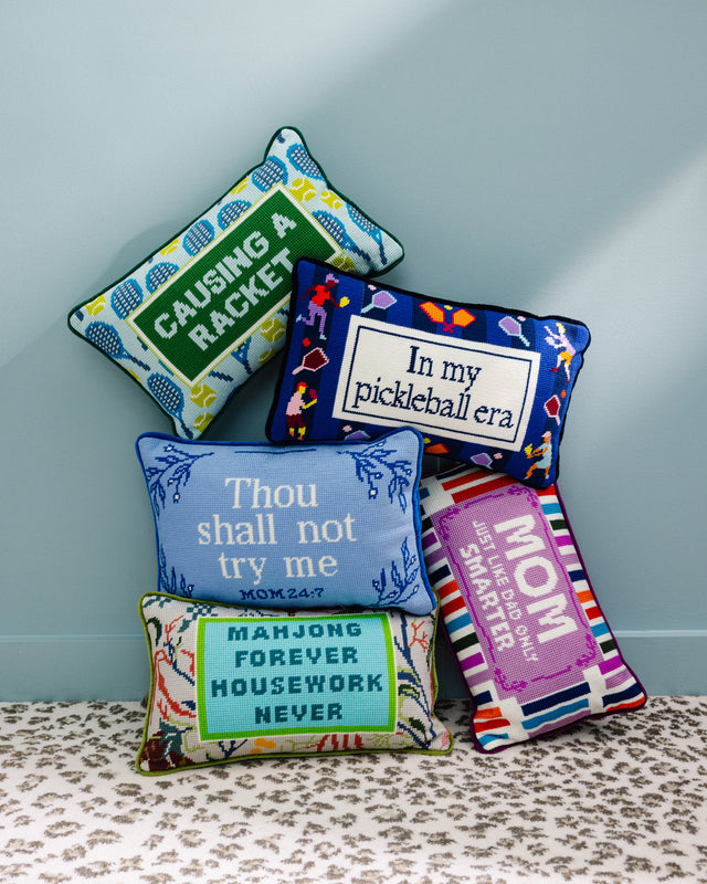 Try Me Needlepoint Pillow - Furbish Studio