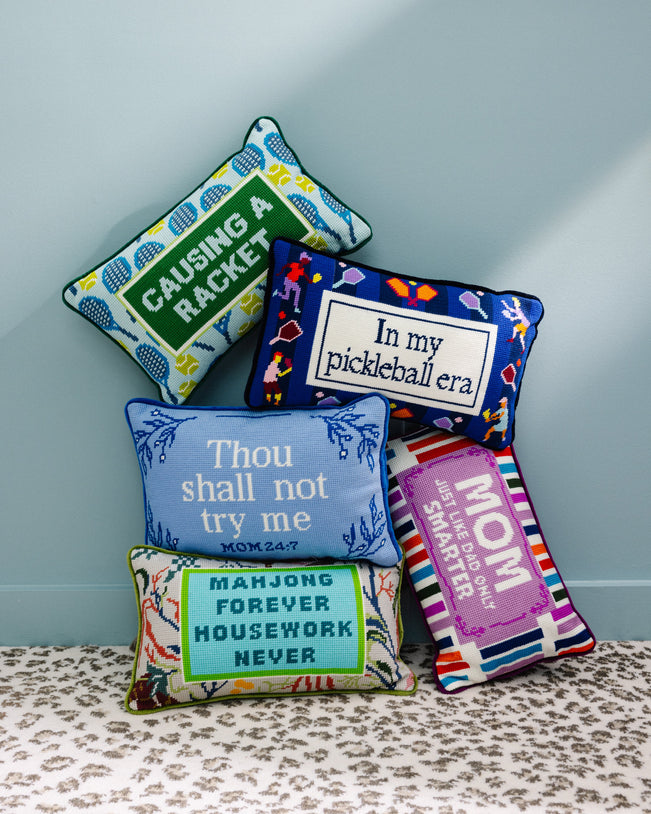 Try Me Needlepoint Pillow - Furbish Studio