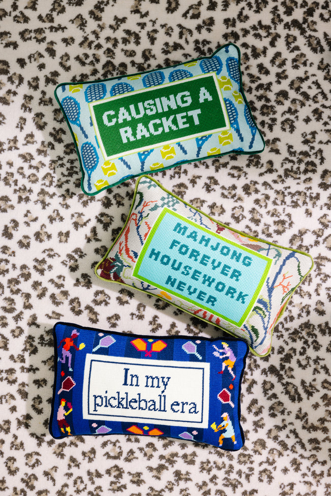 Mahjong Needlepoint Pillow - Furbish Studio