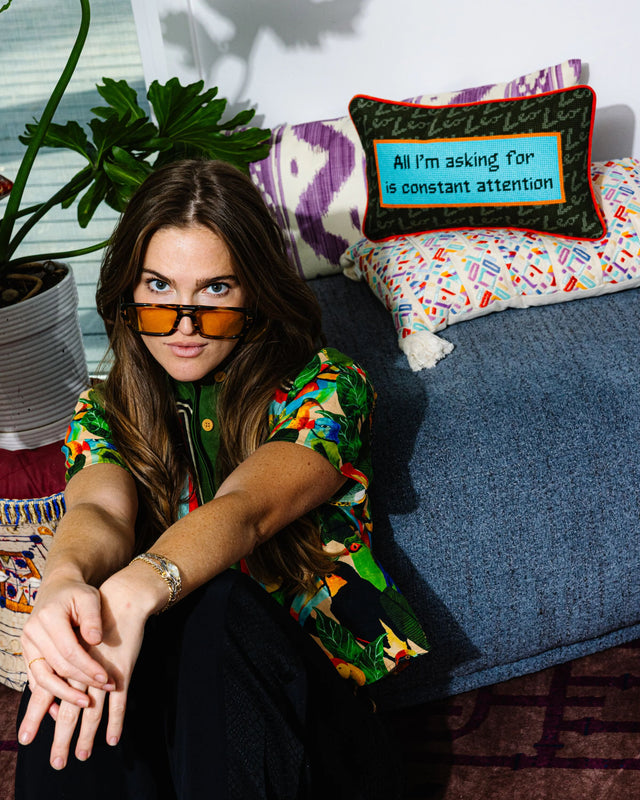 Leo Needlepoint Pillow - Furbish Studio