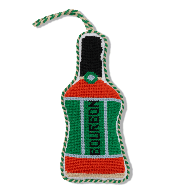 Needlepoint Icon Ornament - Bourbon - Furbish Studio