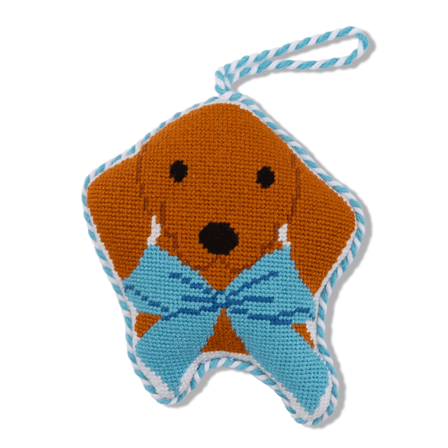 Needlepoint Icon Ornament - Dachshund - Furbish Studio
