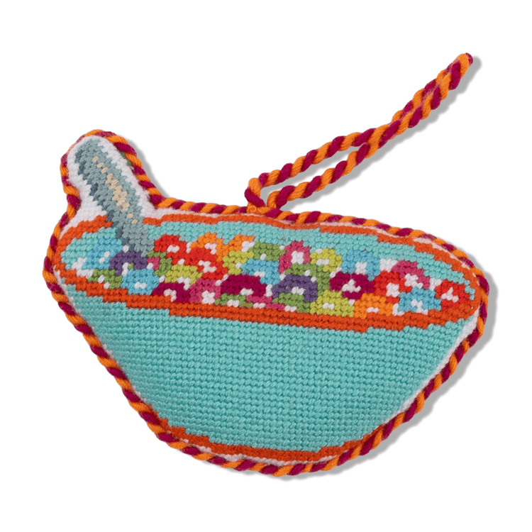 Needlepoint Icon Ornament - Fruit Loops - Furbish Studio