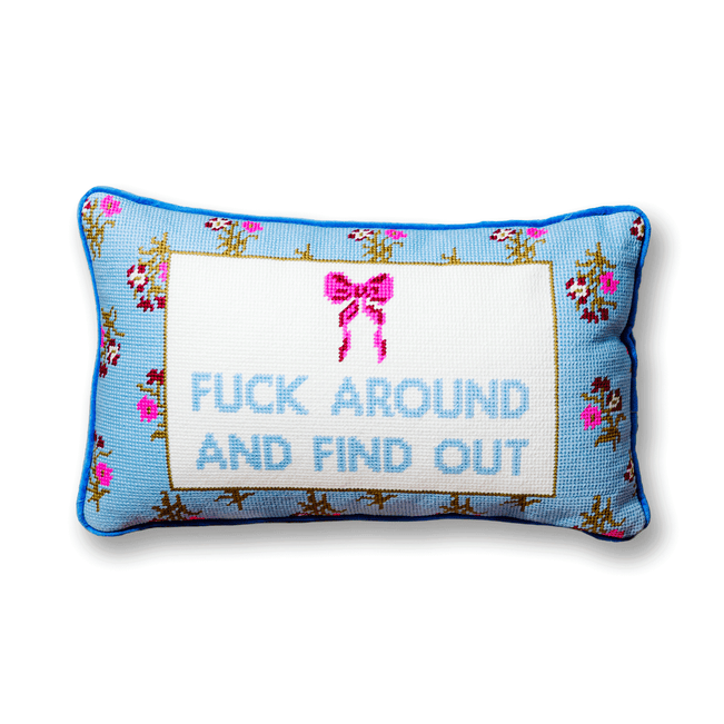 Fuck Around Needlepoint Pillow - Furbish Studio