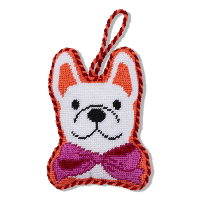 Needlepoint Icon Ornament - French Bulldog - Furbish Studio
