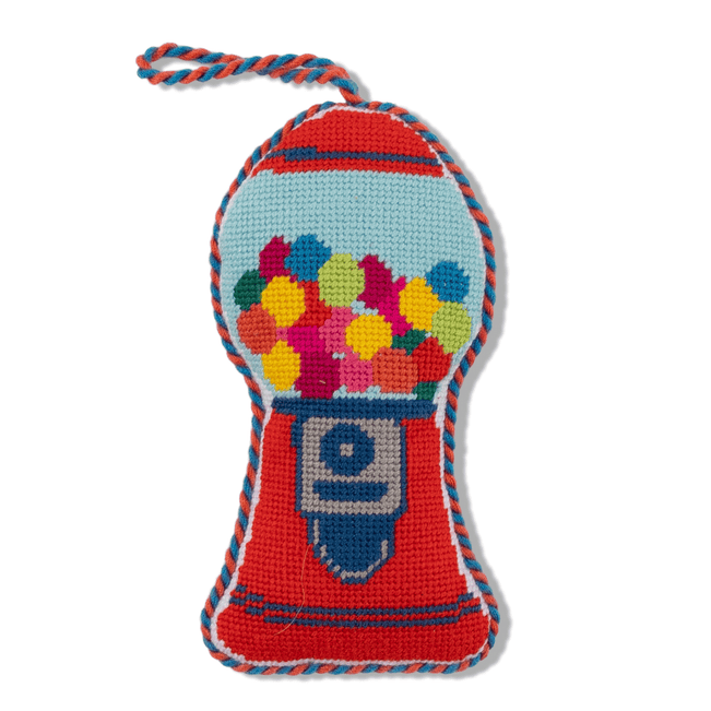 Needlepoint Icon Ornament - Gumball Machine - Furbish Studio