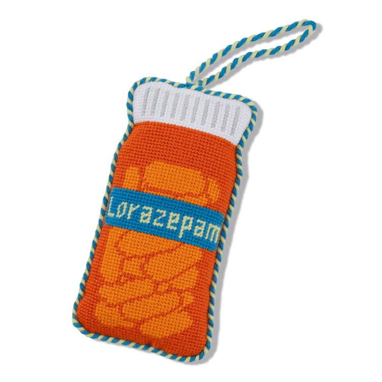 Needlepoint Icon Ornament - Lorazepam - Furbish Studio