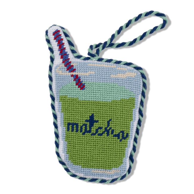 Needlepoint Icon Ornament - Matcha - Furbish Studio
