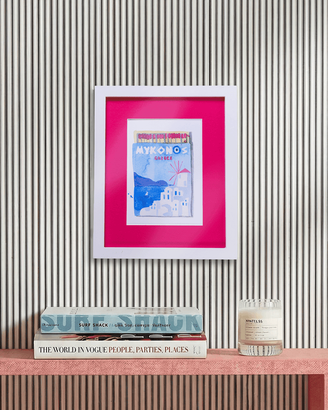 Mykonos Matchbook Art Print - Furbish Studio