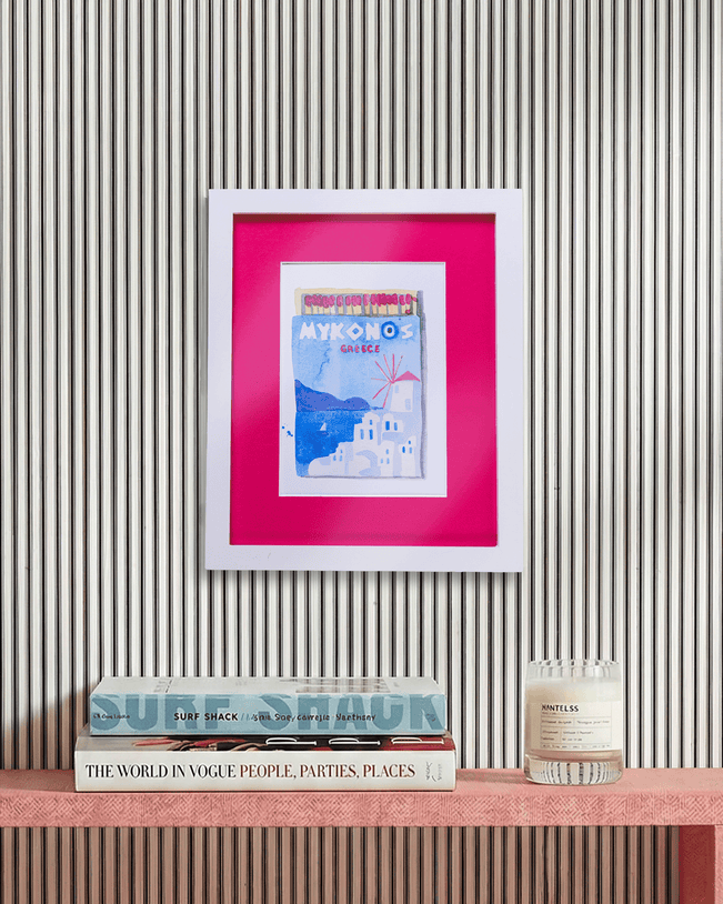 Mykonos Matchbook Art Print - Furbish Studio