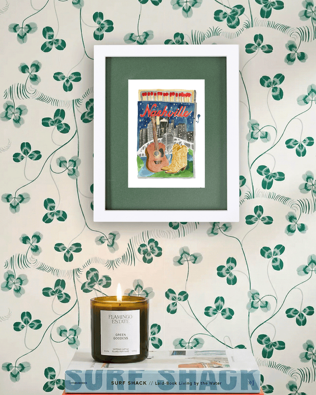 Nashville Matchbook Art Print - Furbish Studio