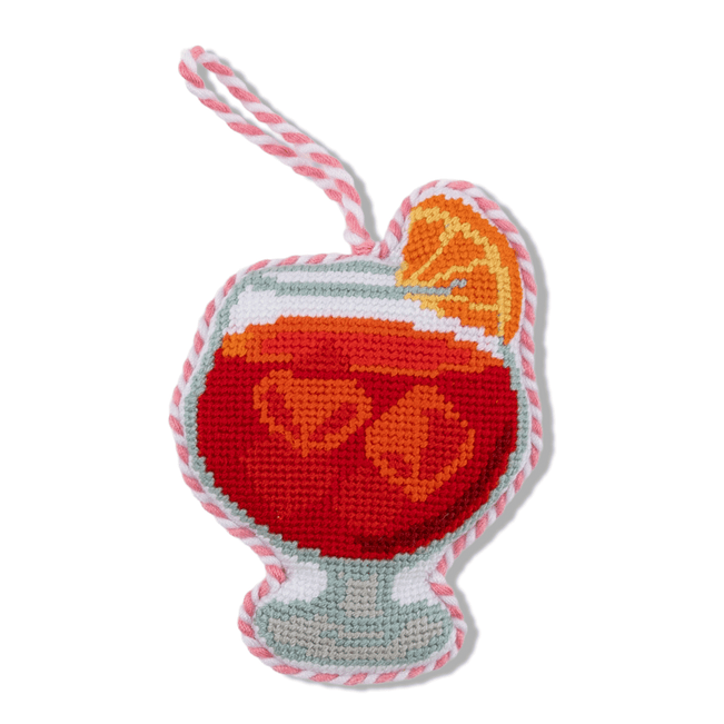Needlepoint Icon Ornament - Negroni - Furbish Studio