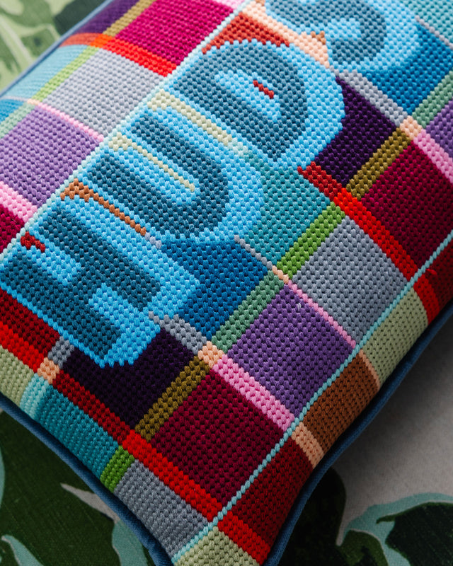 Custom Needlepoint Pillow Test - Furbish Studio