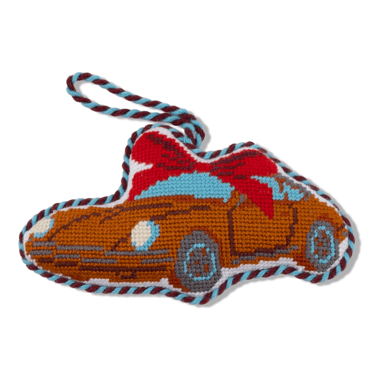 Needlepoint Icon Ornament - Porsche - Furbish Studio