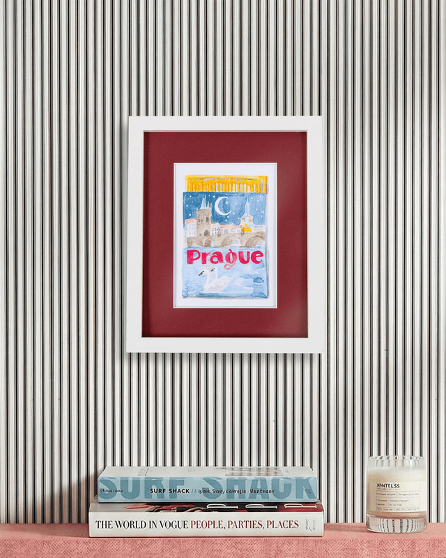 Prague Matchbook Art Print - Furbish Studio