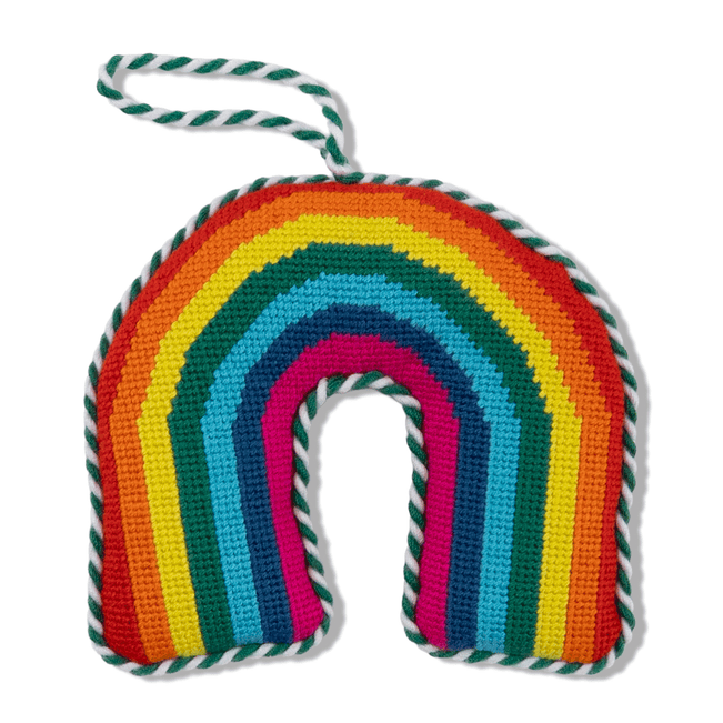 Needlepoint Icon Ornament - Rainbow - Furbish Studio