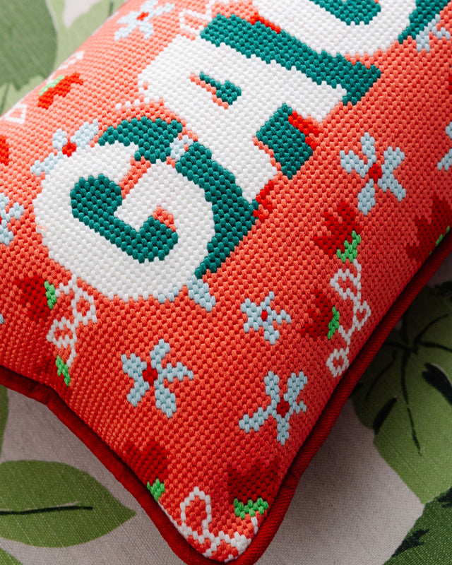 Custom Needlepoint Pillow Test - Furbish Studio