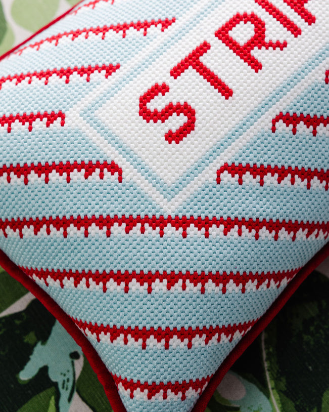 Custom Needlepoint Pillow Test - Furbish Studio