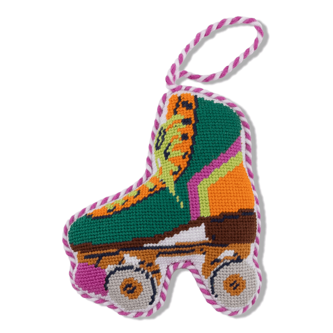Needlepoint Icon Ornament - Roller Skate - Furbish Studio