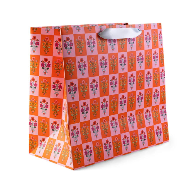 Large Gift Bag - Pink Ditsy - Furbish Studio