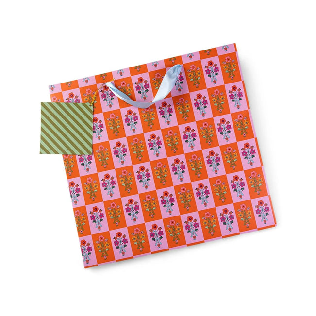 Large Gift Bag - Pink Ditsy - Furbish Studio