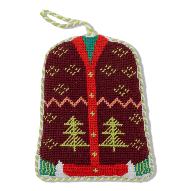 Needlepoint Icon Ornament - Sweater - Furbish Studio