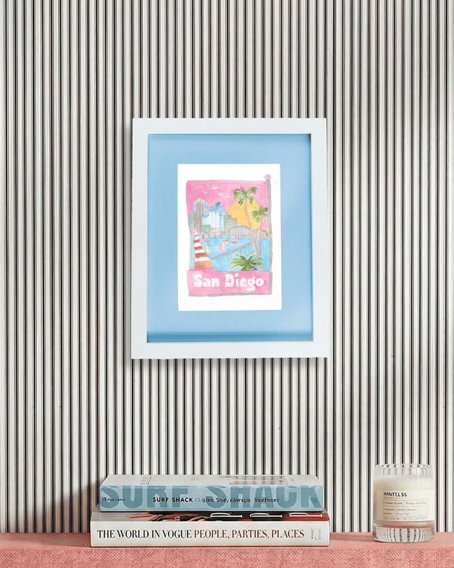 San Diego Matchbook Art Print - Furbish Studio