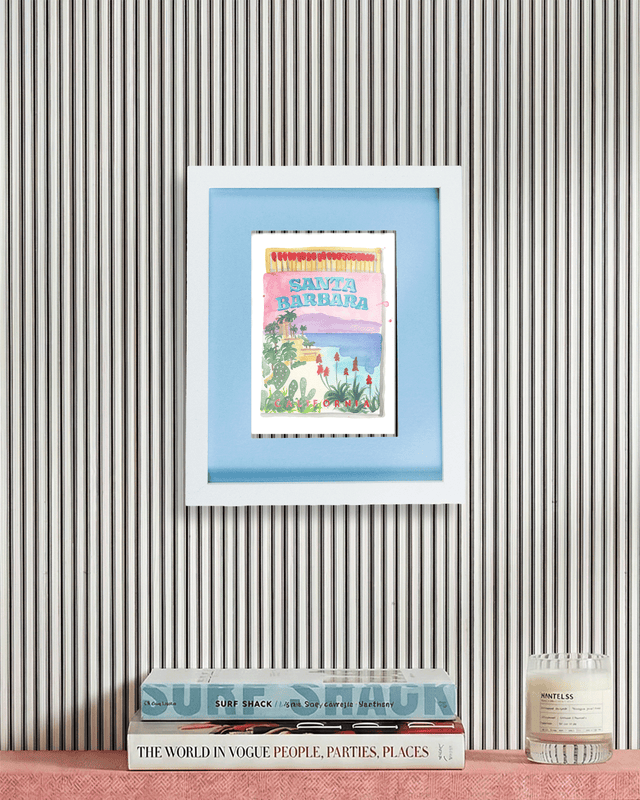 Santa Barbara Matchbook Art Print - Furbish Studio