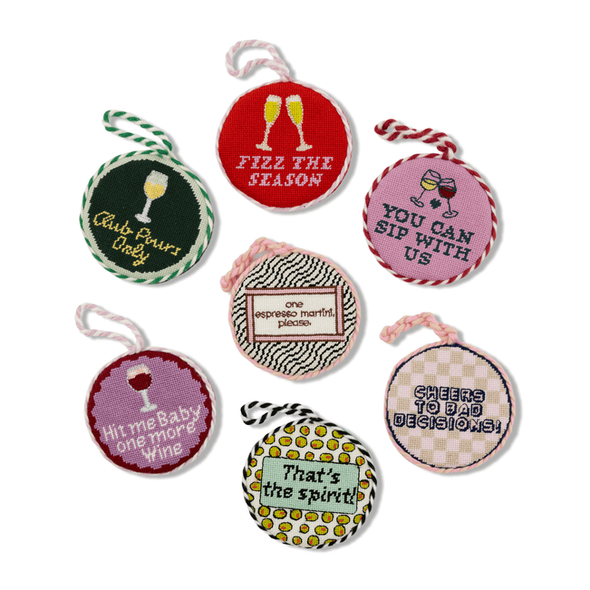 Needlepoint Ornament - That's the Spirit - Furbish Studio