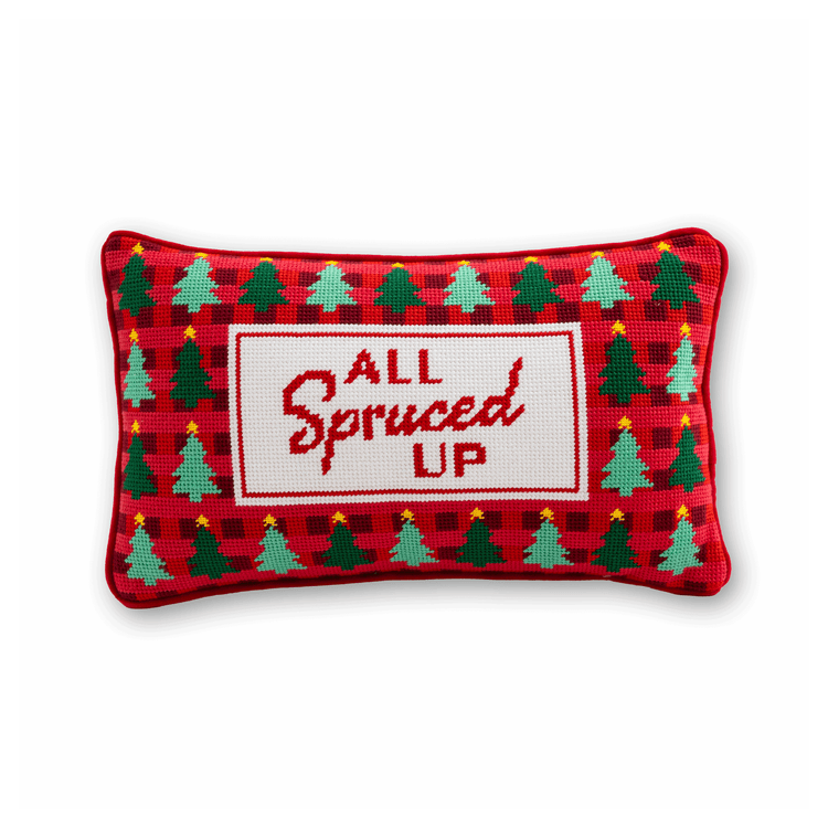 All Spruced Up Needlepoint Pillow - Furbish Studio
