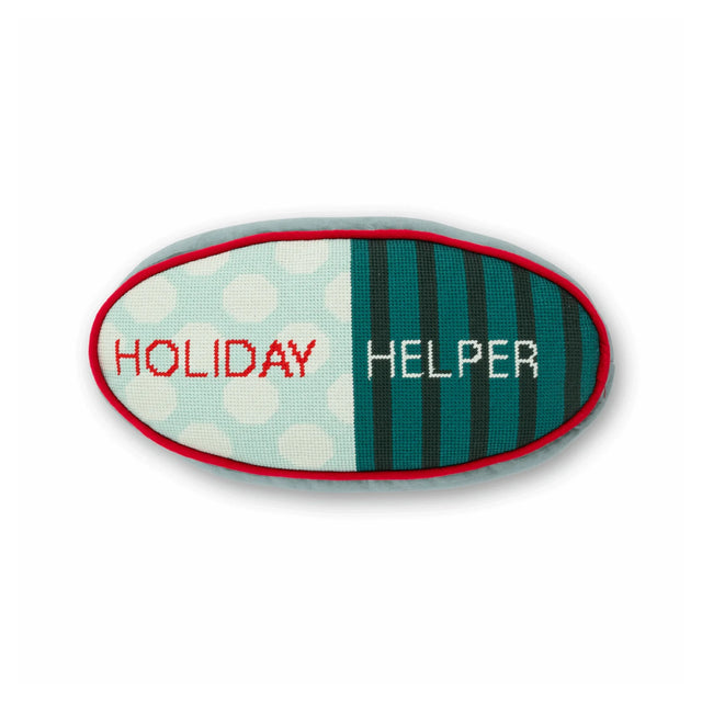 Holiday Helper Needlepoint Pillow - Furbish Studio