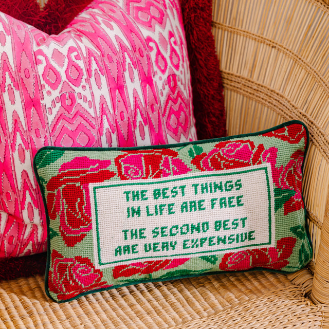 Expensive Needlepoint Pillow - Furbish Studio