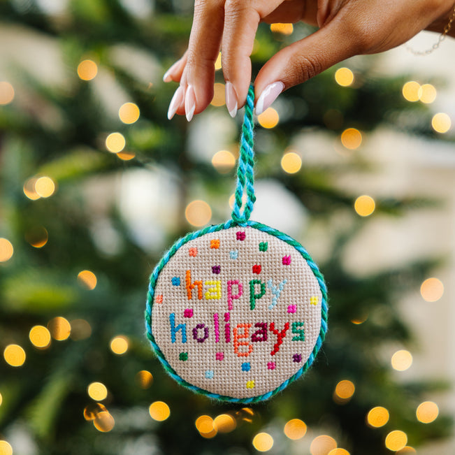 Needlepoint Ornament - Holigays - Furbish Studio