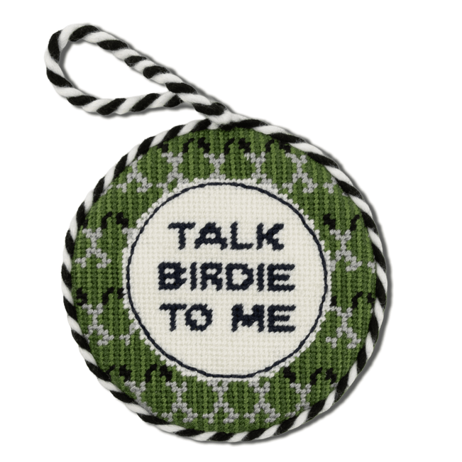 Needlepoint Ornament - Talk Birdie to Me - Furbish Studio